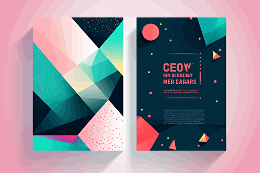 email invitation, End of Year celebration, vector, bright contrasting colors, simple but beautiful