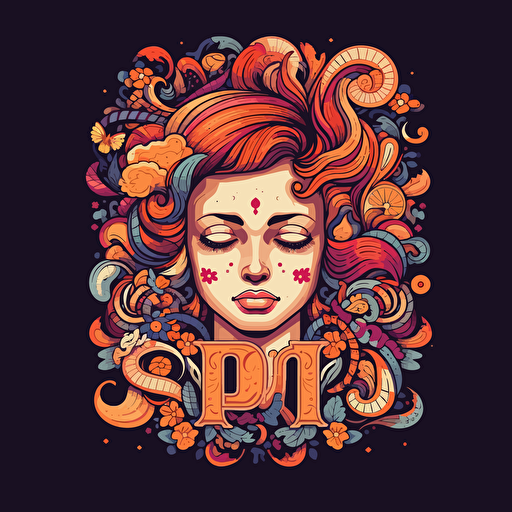 A logo using the letters “S” and “P” relating to motherhood. Theme is soul puzzles. Color palette will be warm and evoke feelings of belonging, joy and strength. Ultra detailed. Flat vector.