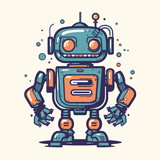 A vector of a robot, svg