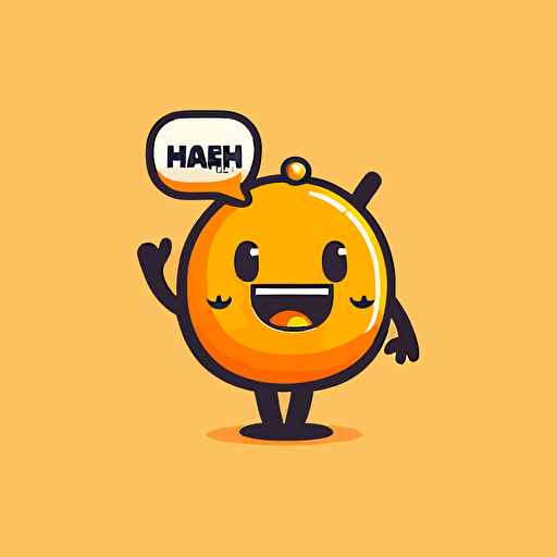 a mascot logo design of a n helper/support message bubble minimal simple educational modern vector