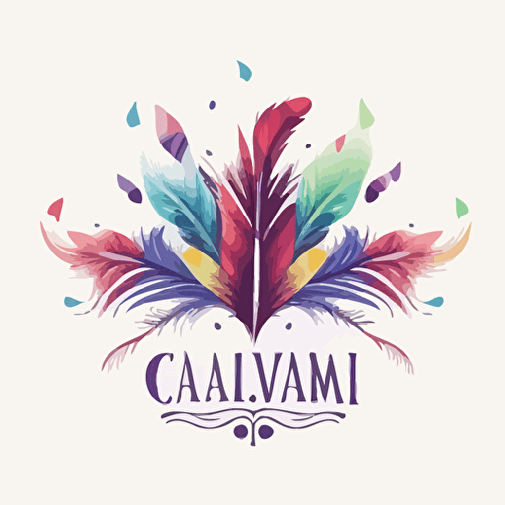 /carnival feather crown logo vector simple png transparent background