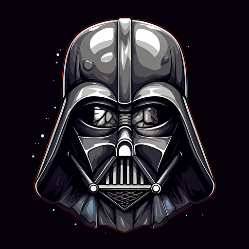 vector drawing of Darth Vader