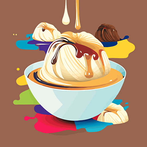 vector art colorful, xiao long bao