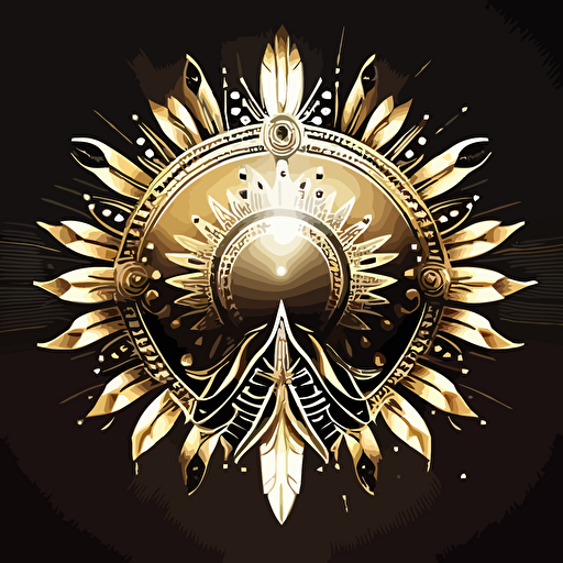light shiny gold indian motive vector