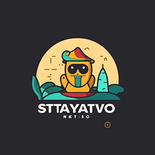 storytelling logo with 'KAYAMOTOTV'text, 2d, vector art, flat desing, modern style