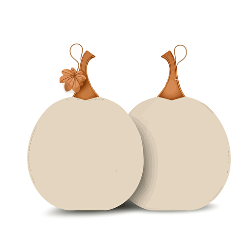 vector of autumn-themed shaped-leather earrings white background