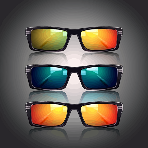 vector logo, cool style rectangle sunglasses