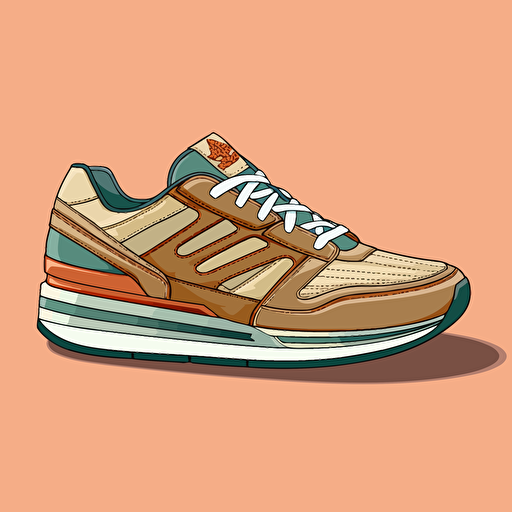 a vector render of a sneaker for men inspired by Pravda
