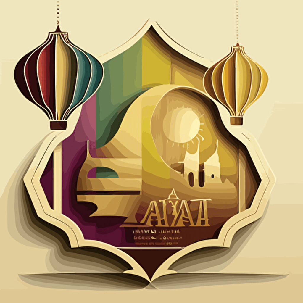 selamt hari raya greeting card, vector art