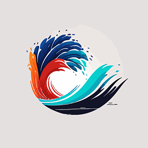 vector minimal logo of wave
