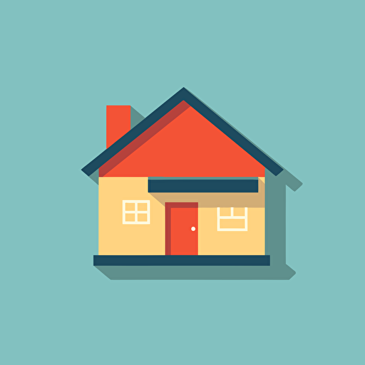 house icon, vector, flat background, one color, minimalist