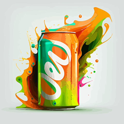 Vector logo, soda can