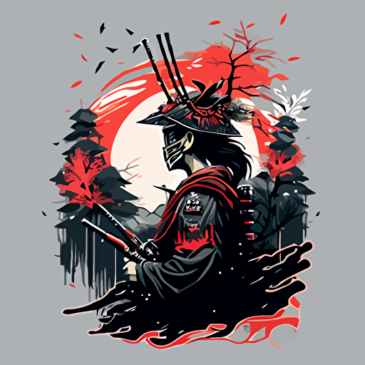 Shinto Samurai spirit vector image