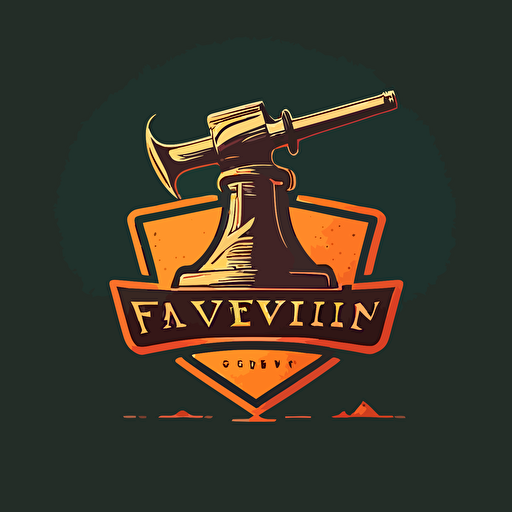 a traditional firing anvil as a simplistic vector company logo, low detail, professional