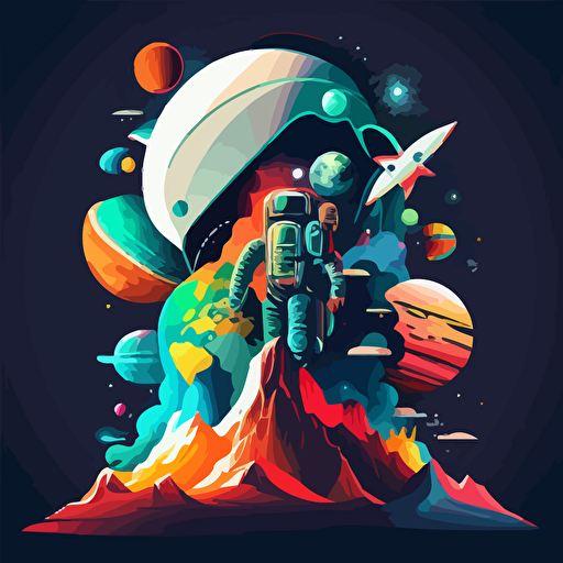 space illustration vector