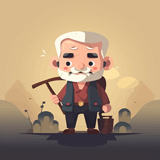 simple illustration,character design ,villager,vector illustration