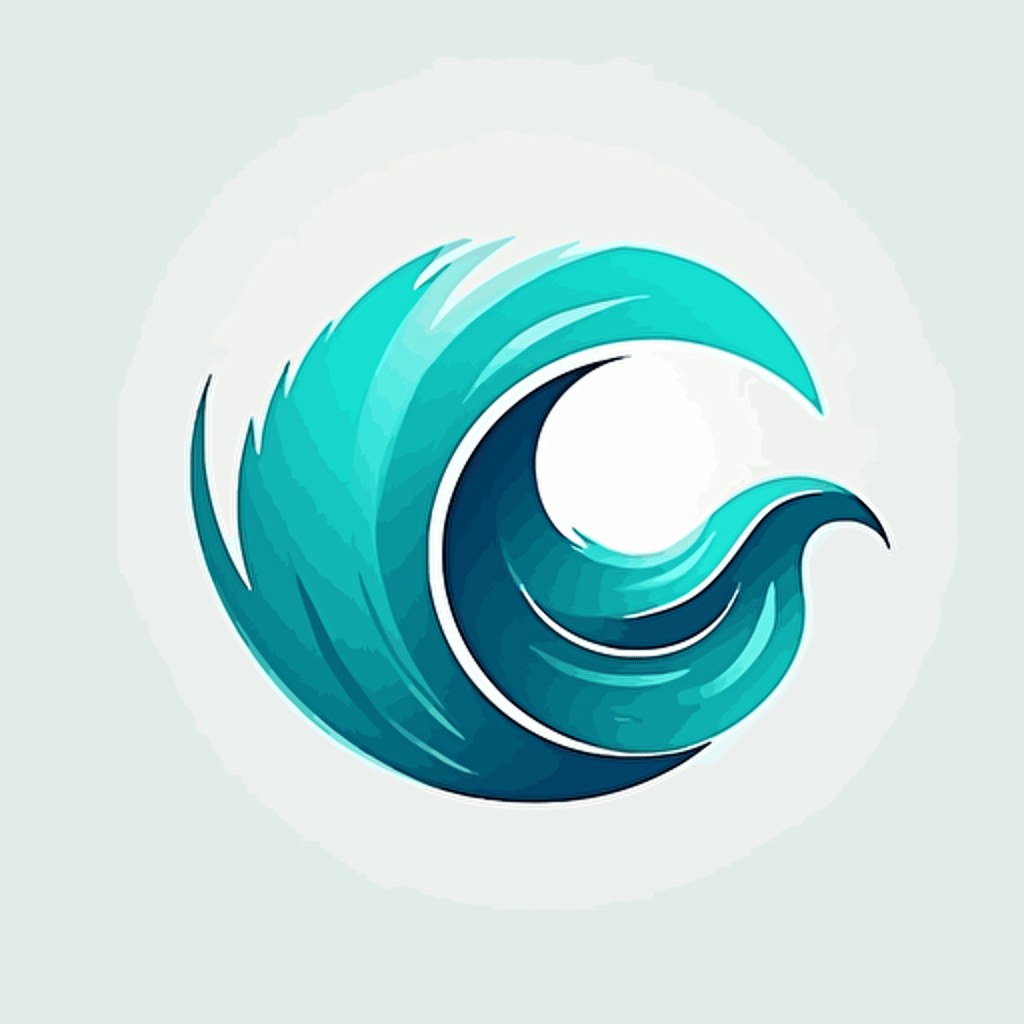 logo vague, dynamique, lettre AI, vectoriel