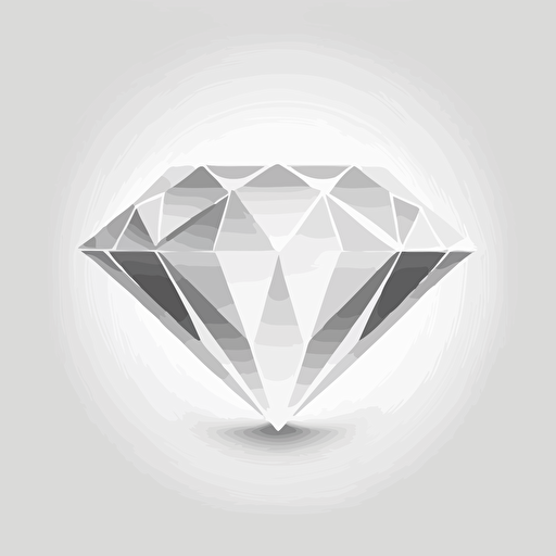 negative space, simple vector logo of a brilliant cut diamond, no shading, no gradients, white background, no text