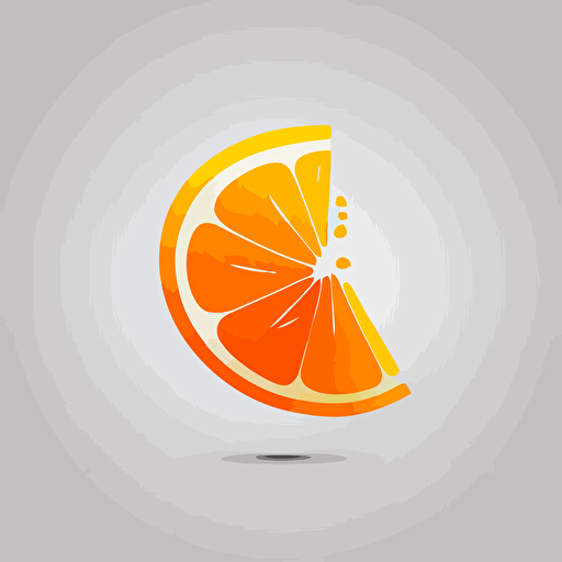 vector logo slice of orange simple artsy minimalistic