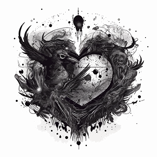 the heart of darkness, 2d, vector, design, white background