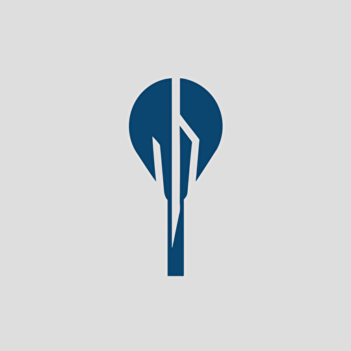 minimalist logo, Stake, Stake splitting the air, blue stake, in the style of nba team logo, flat design, vector render