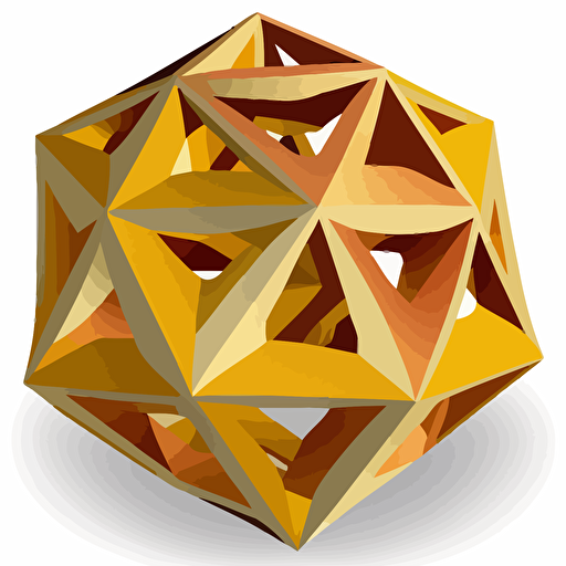 vector image of icosahedron