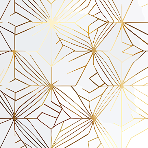 Modern simple geometric vector seamless pattern with gold line texture on white background. Light abstract wallpaper, bright tile backdrop