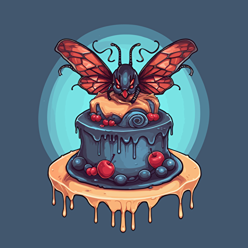 a vector logo for a business that makes cakes