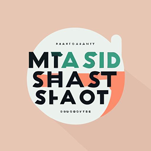 flat vector minimalist studio logo, big text