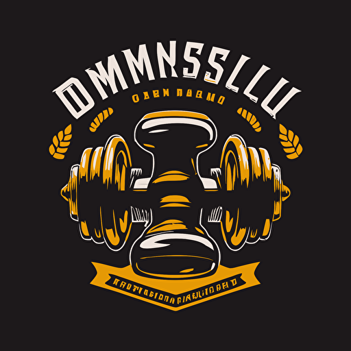 Dumbell gym logo, Vector logo