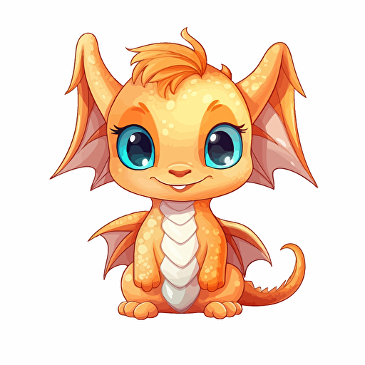 chibi dragon hq white background vector