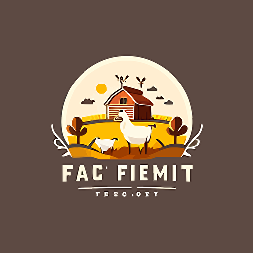 logo design, farm, modern, simple vector, flat 2d