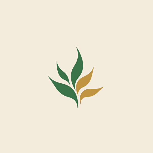 minimalist simple leaf logo, illustration, flat, vector