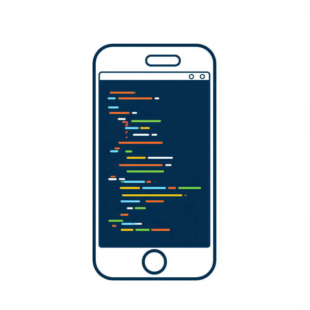 software code on a phone