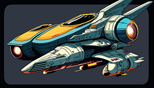 nasa spaceship,comic,anime style,no background,vector,