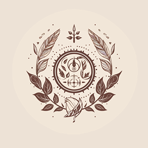 a boho style logo, vector, dribbble