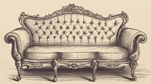 sketch vector sofa design