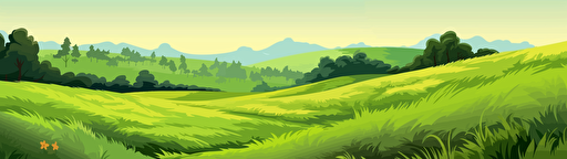 big green feild. vector art