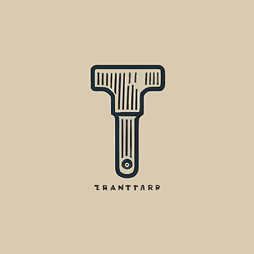 minimal line logo of a carpenter hammer, vector