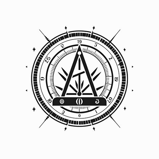 logo, ruler, RD, technology, black and white, line, vector, consulting, minimalistic, aestheticaly pleasing, award winning, simple, thoughtful, white background, stylish, modern, fancy, design, sharp