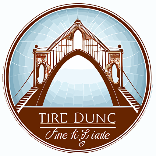 logo for a life coaching business called Bridge to the Divine, vector drawing