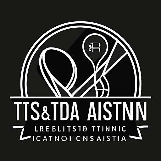 A vector black line 2d simple logo with the name Tristan & Abu Creative Productions