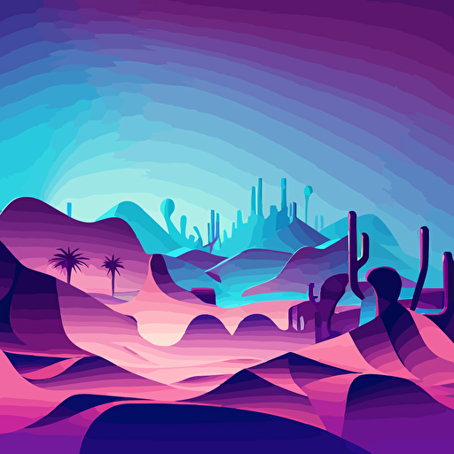 vector of sharp abstract purple and blue gradient shapes for stage visuals with saudi arabia landscape