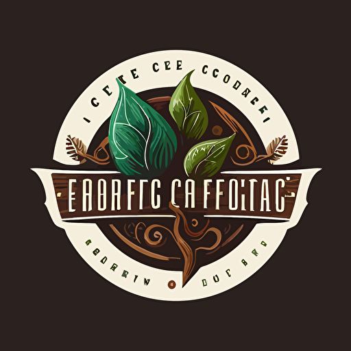 a logo for an eco friendls and community focused philosophy coffee shop, modern, youthful, and organic design, vector, 2d