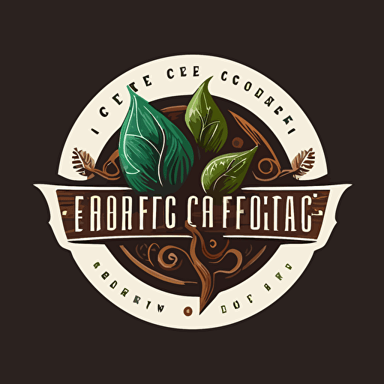 a logo for an eco friendls and community focused philosophy coffee shop, modern, youthful, and organic design, vector, 2d