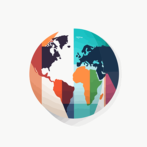 simple clean minimalistic, earth data visualisation company, vector, solid colors