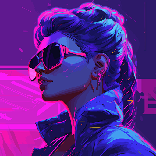 Cyberpunk 2077, chill, Dark neon purple colors, Bright colors, 4800x2880, digital art, contour, vector, Detailed