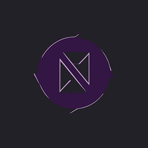N, K, NK, vector, logo, technology, clean, minimalist, material design, flat, dark purple, black, clean dark gray background