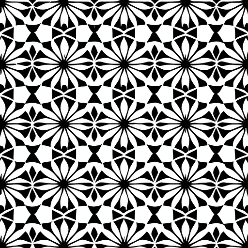 a repeat pattern, simplistic, vector, black on white