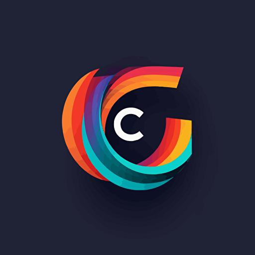 create simple and elegant vector logo of a cable tv service include letter C, by Saul Bass